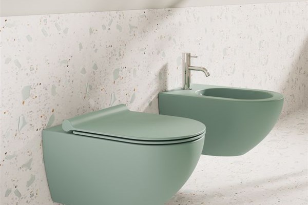 Serie sanitari sospesi Ceramica Catalano,Sfera 54, Verde satinato