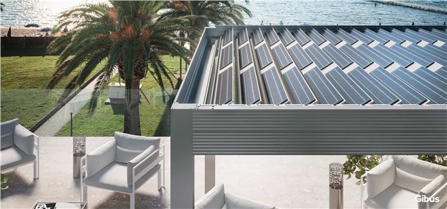 Energy by Gibus pergola con pannelli solari