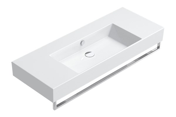 Lavabo cm.120, con piani appoggio laterali